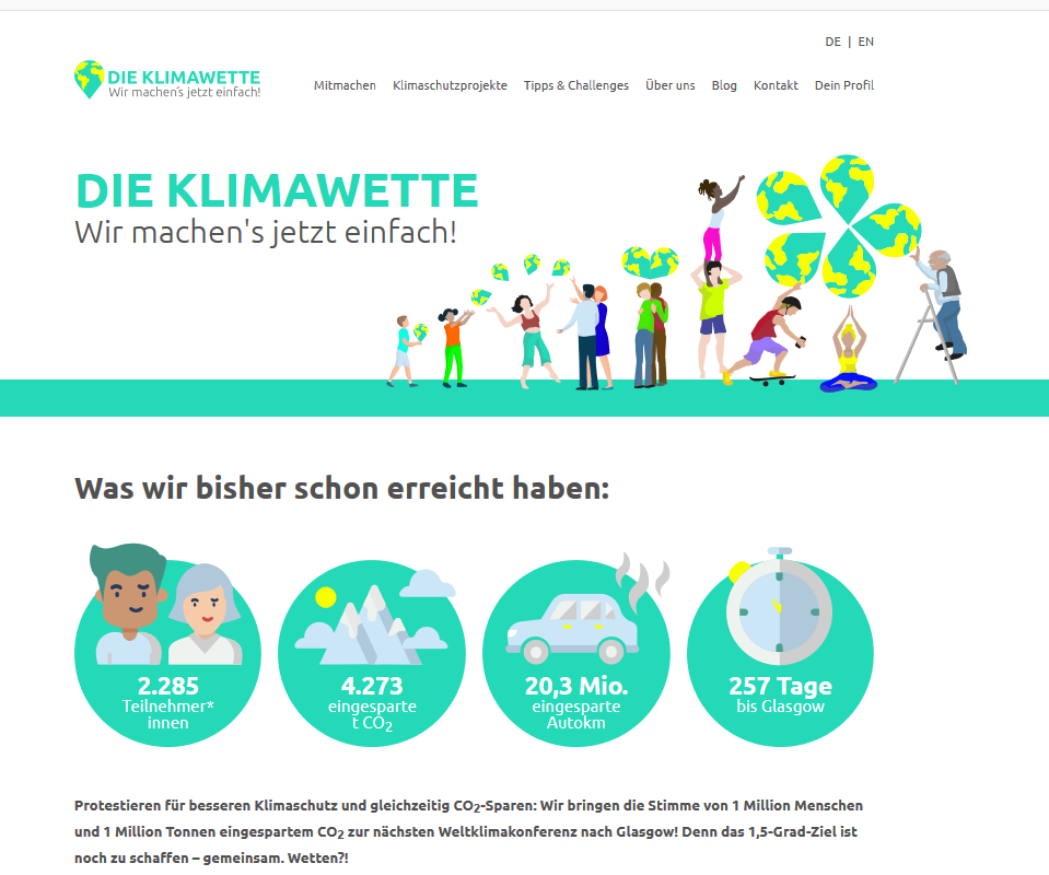 Unser Verein unterstützt die Klimawette